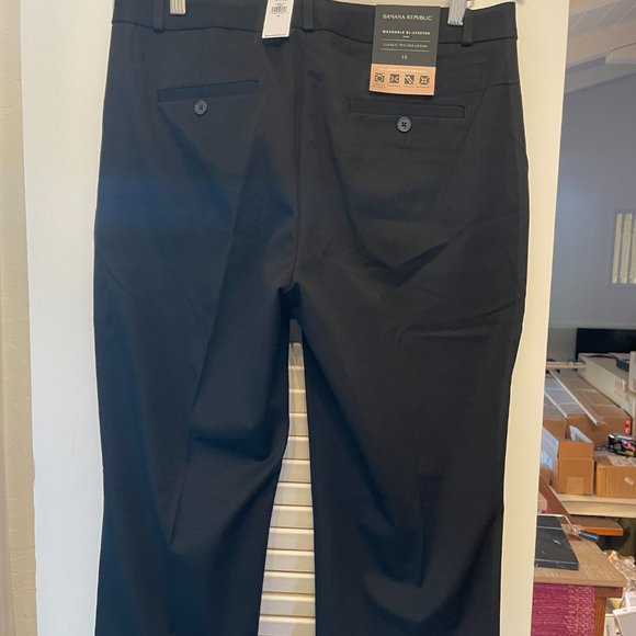 Banana Republic Black Washable Bi-Stretch Classic LOGAN Trouser - Picture 2 of 3